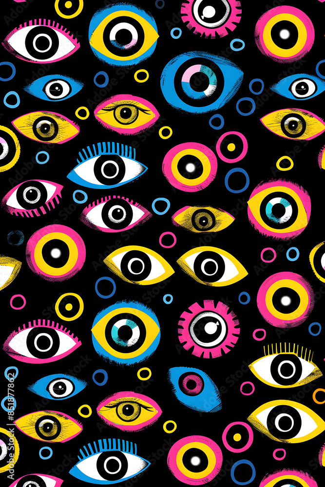 Halloween Eyeball Pattern for Gift Wrap or Fabric Design Halloween Eyeball Pattern for Gift Wrap or Fabric Design