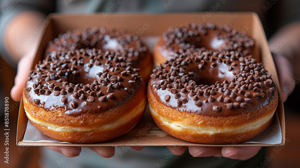 donuts with chocolate donuts with chocolate