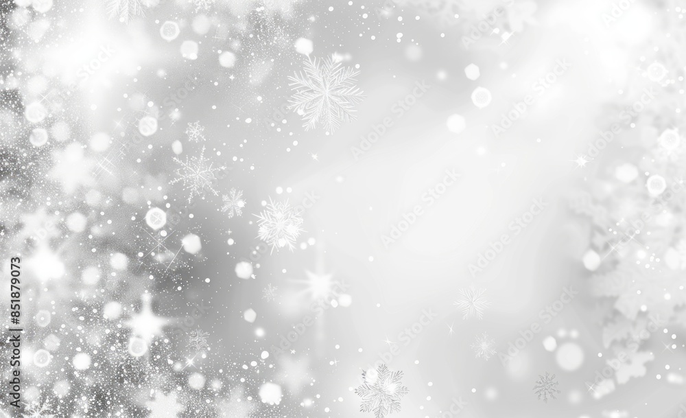 White background with stars, glitter and bokeh effect White background with stars, glitter and bokeh effect