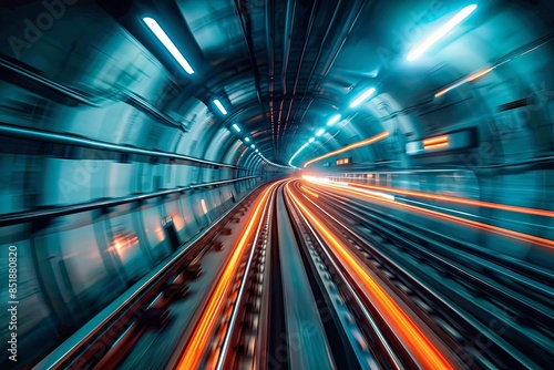 Speed  tunnel  motion  train