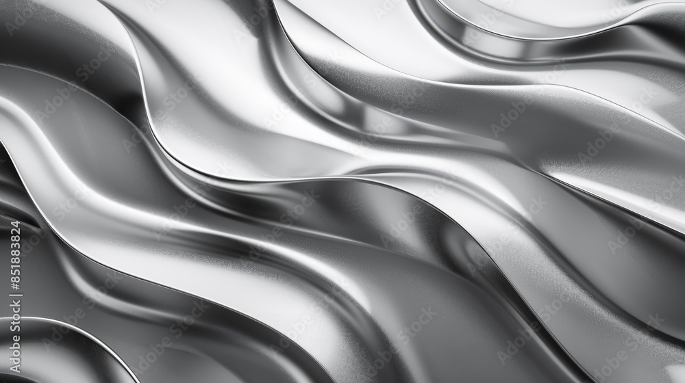 Abstract metallic wave texture background with reflective silver surface. Modern design and industrial art concept. Abstract metallic wave texture background with reflective silver surface. Modern design and industrial art concept.