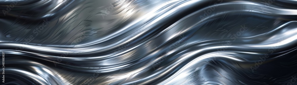 Abstract silver background with flowing waves. Abstract silver background with flowing waves.