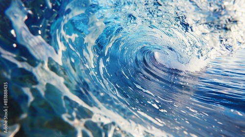 Closeup view of tide of sea water for surfing photo