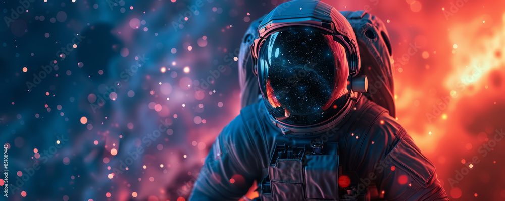 An astronaut exploring space in a spacecraft. An astronaut exploring space in a spacecraft.