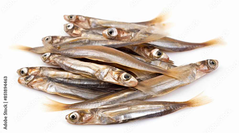Raw European Anchovies: Fresh from the Sea isolated on white. Raw European Anchovies: Fresh from the Sea isolated on white.