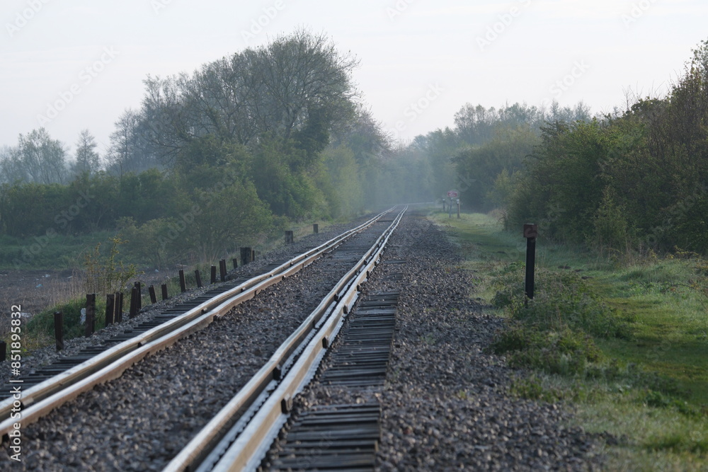 Fototapeta premium Paysage de chemin de fer