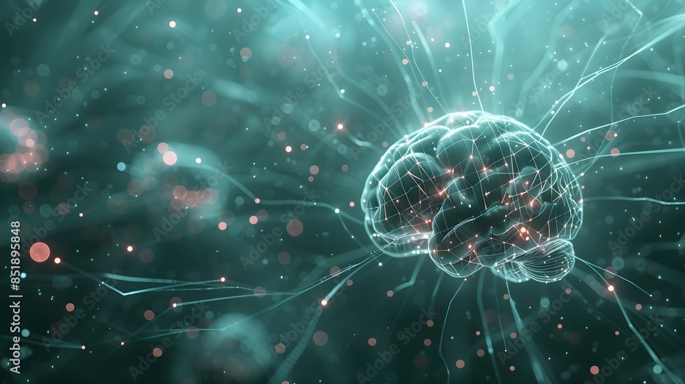 digital technology background artificial intelligence AI virtual brain network connections data processing digital technology background artificial intelligence AI virtual brain network connections data processing