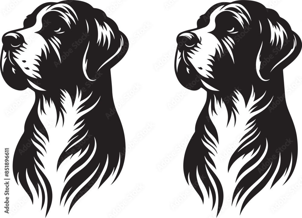 Dog Head Silhouette Vector Illustration EPS Dog Head Silhouette Vector Illustration EPS
