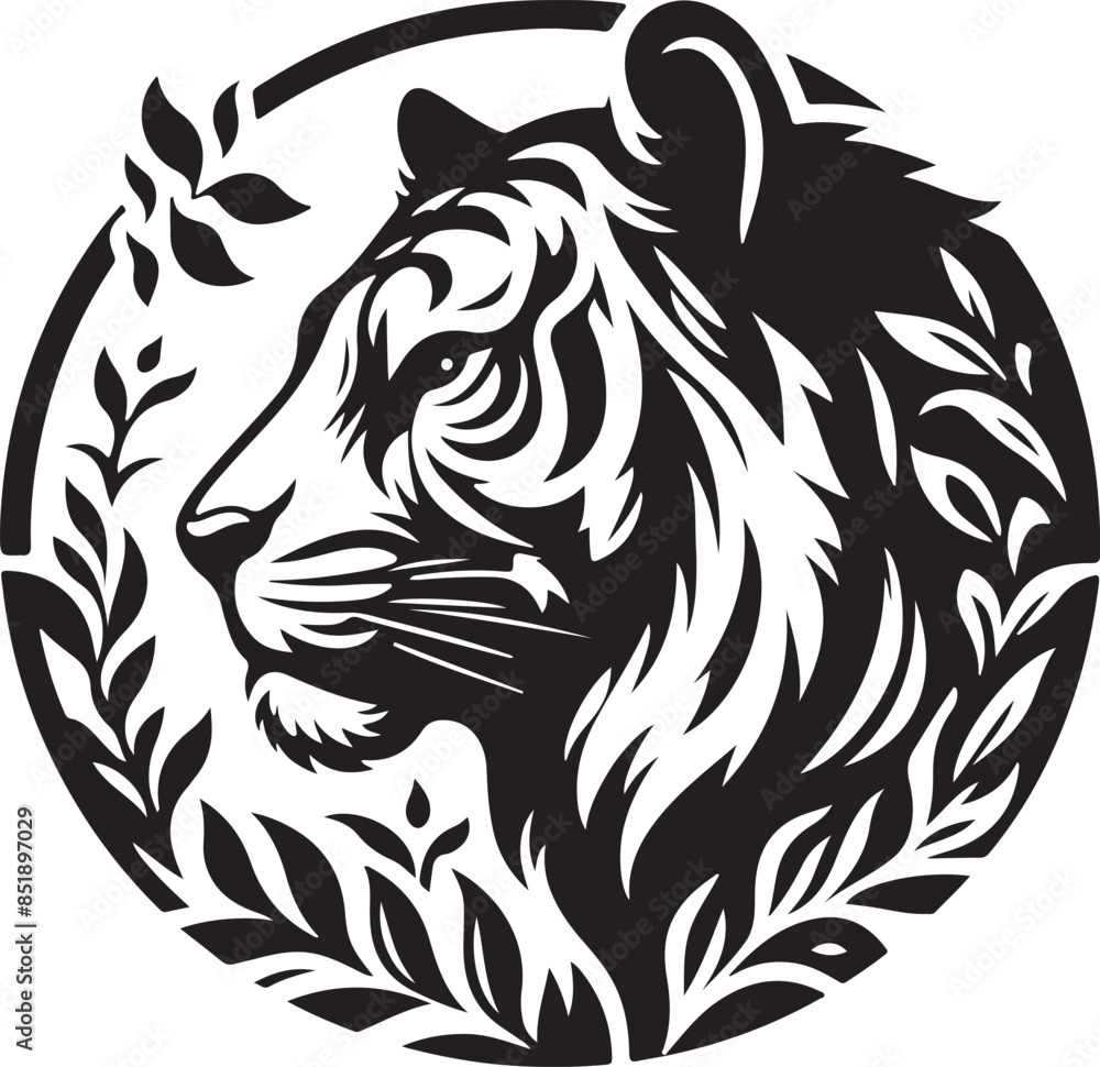 Tiger Silhouette Vector Illustration EPS Tiger Silhouette Vector Illustration EPS