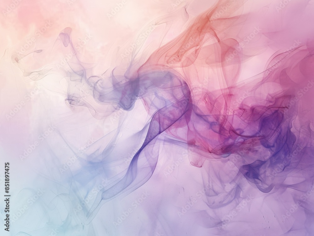 Fototapeta premium Abstract pastel colors swirling together in a gentle flowing composition.