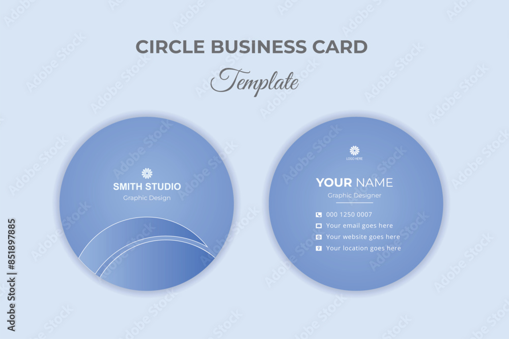 Obraz premium Circle minimalism business card design template