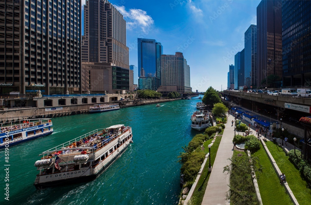 Obraz premium Tourist in Chicago, Illinois, USA, America