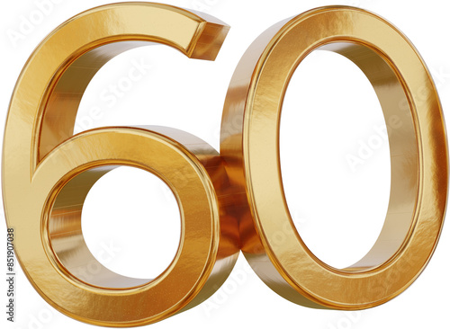 sixty 60 golden symbol meta...