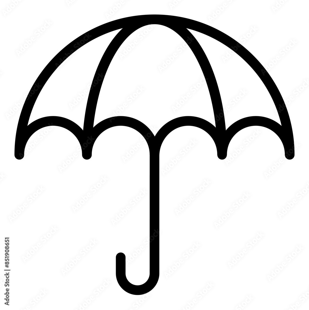 umbrella line icon vector illustration isolated on white background umbrella line icon vector illustration isolated on white background