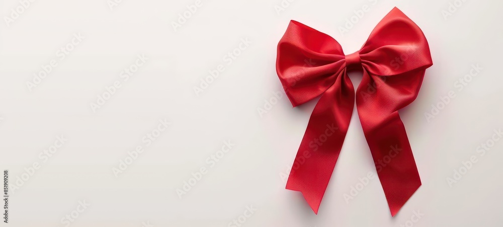 Red bow on white background Red bow on white background