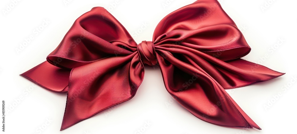 Red bow on white background Red bow on white background