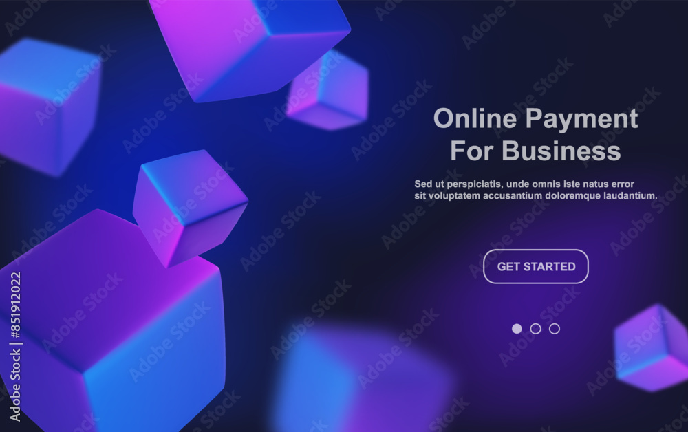 Abstract poster, brochure, flyer design background with cubes