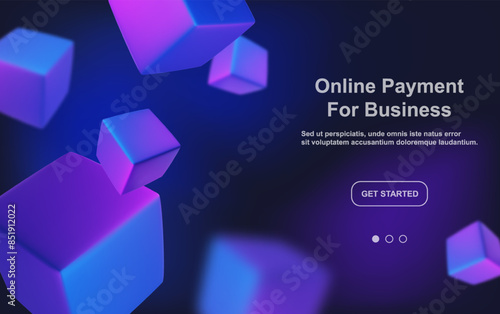 Abstract poster, brochure, flyer design background with cubes