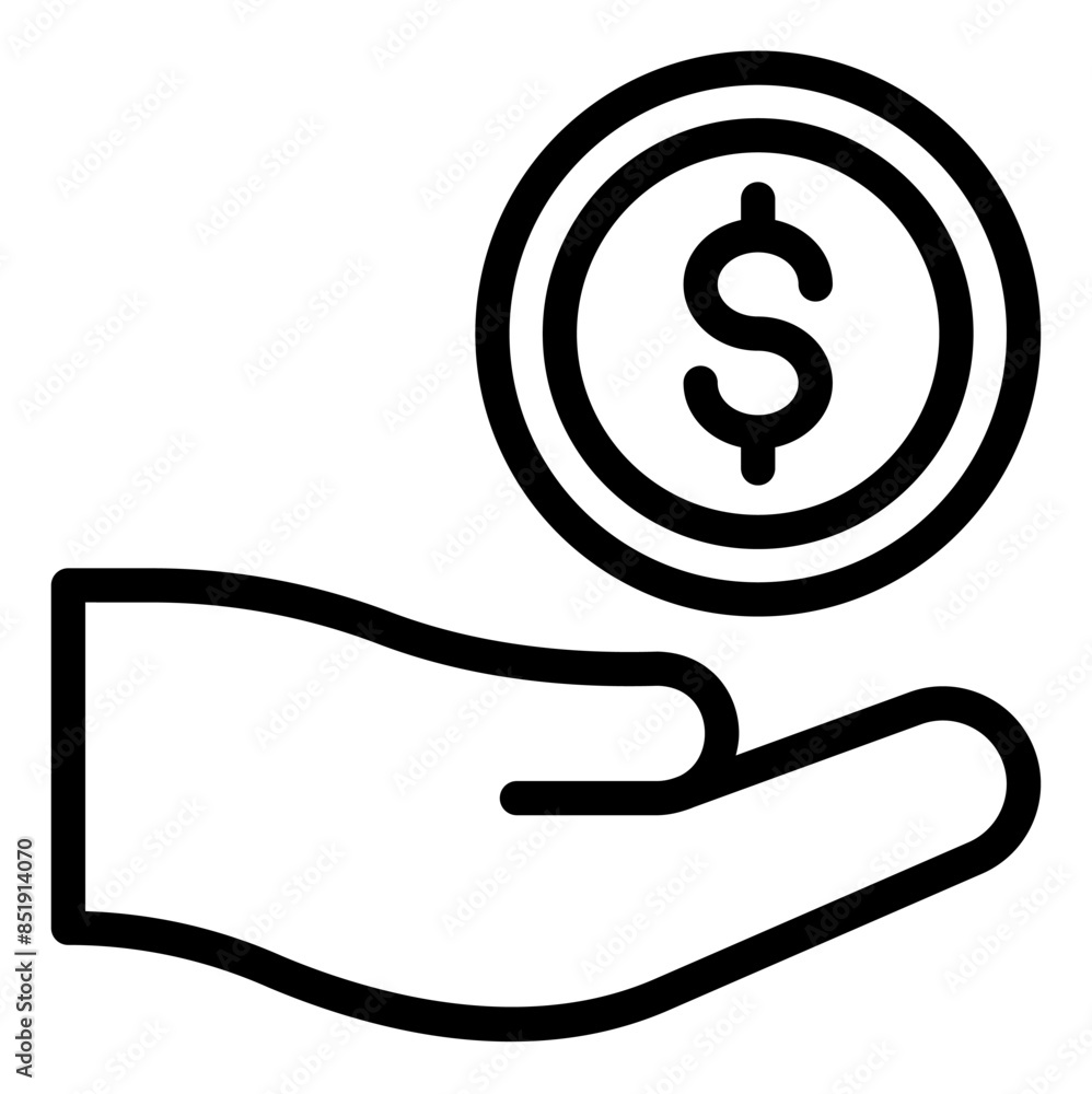 money line icon vector illustration isolated on white background money line icon vector illustration isolated on white background