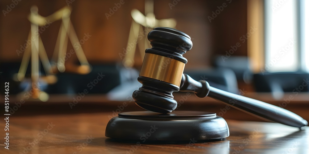 The Symbolic Meaning of the Traditional Judge's Gavel in Courtrooms. Concept Legal system, Symbolism, Courtroom decor, Judicial history, Law practice