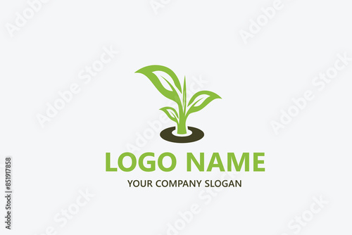  leaf logo design ready vector template