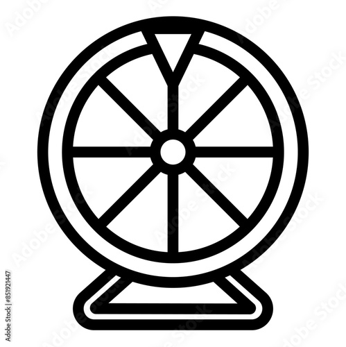 fortune wheel line icon vector illustration isolated on white background