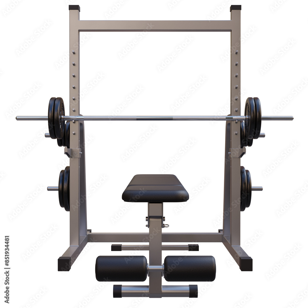 3d render bench press with transparent background 3d render bench press with transparent background