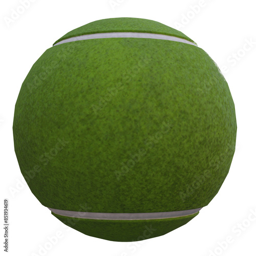 3d render tennis ball with transparent background photo