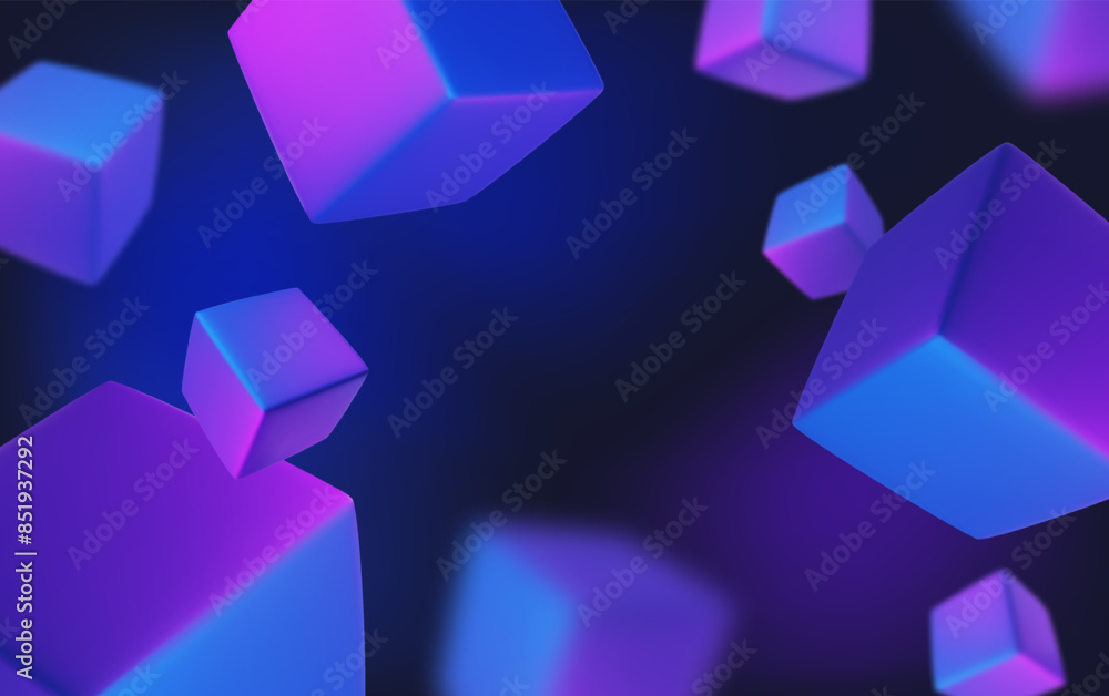 Abstract poster, brochure, flyer design background with cubes
