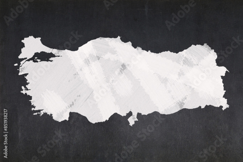 Wallpaper Mural Map of Turkey drawn on a blackboard Torontodigital.ca