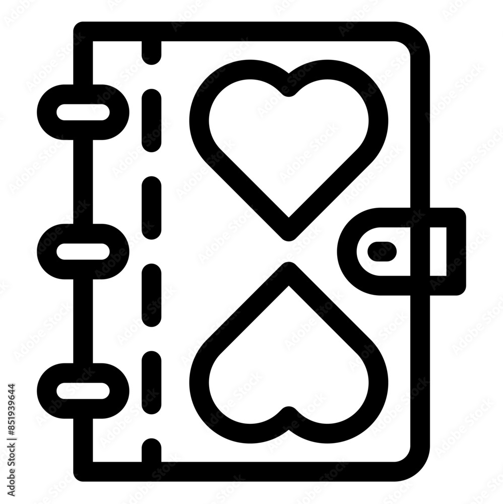 love diary line icon vector illustration isolated on white background love diary line icon vector illustration isolated on white background