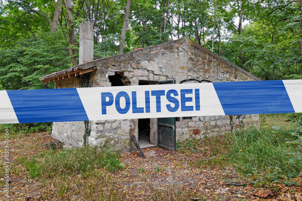 Fototapeta premium Estionian police tape
