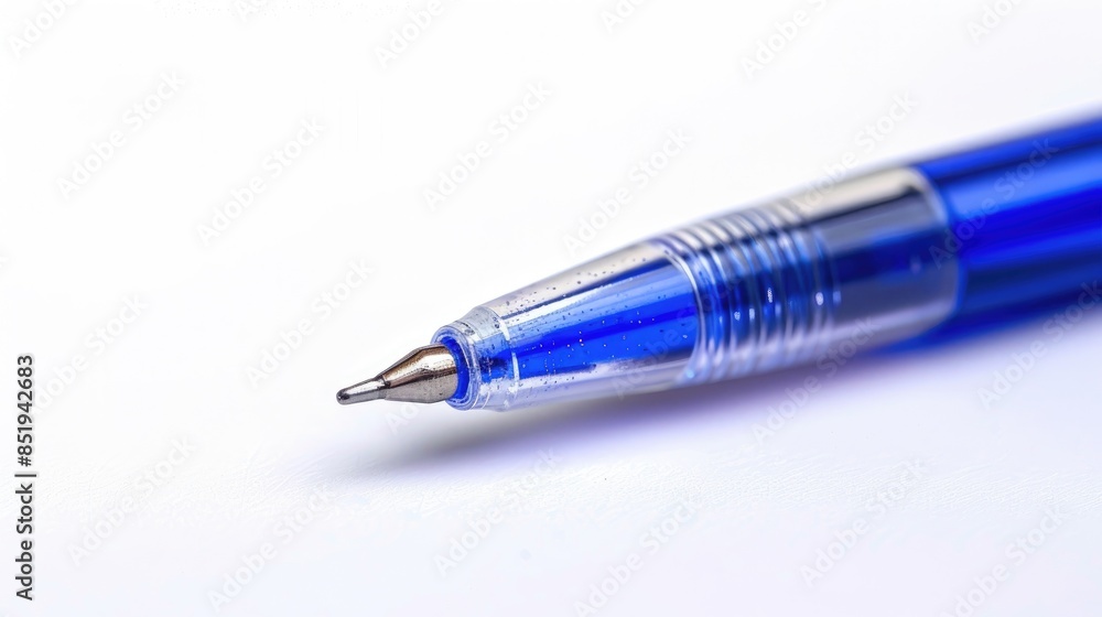 Magic blue pen on white backdrop Magic blue pen on white backdrop