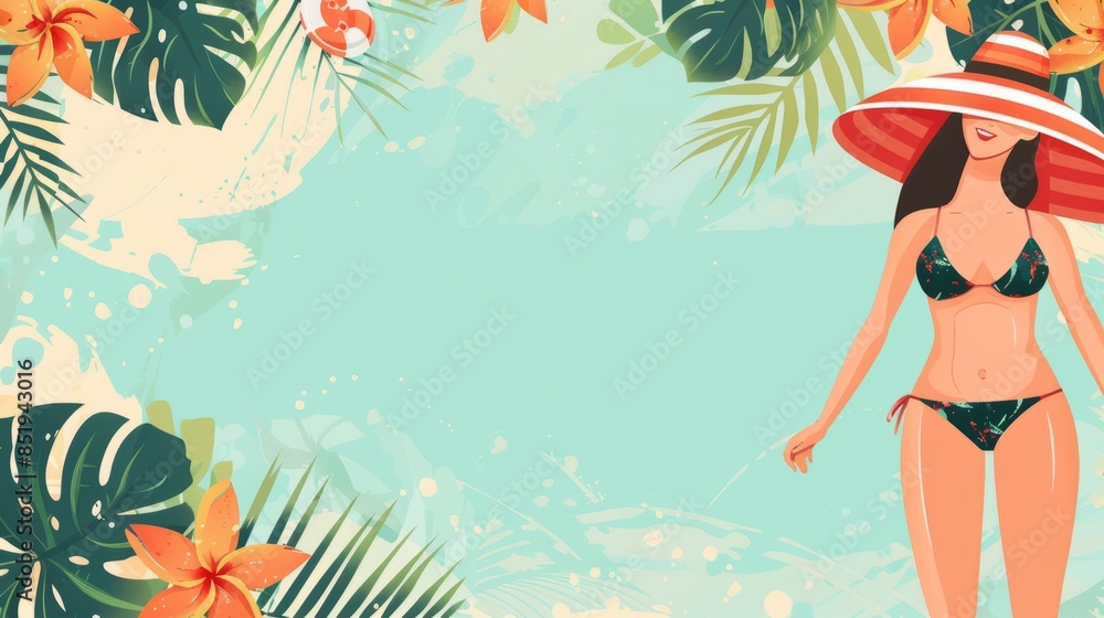 national bikini day background with space for text national bikini day background with space for text