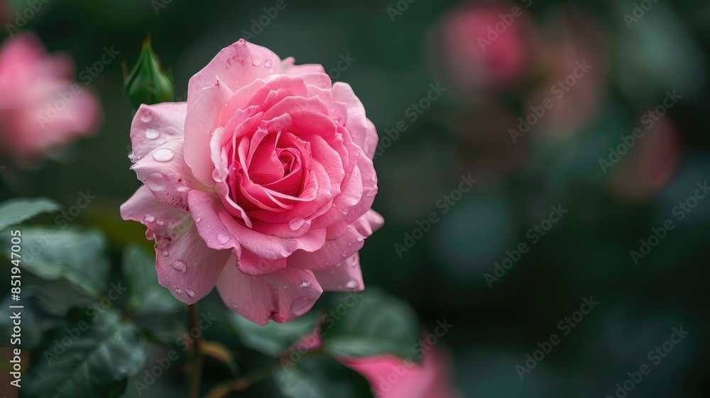 Close up shot of a pink rose flower Close up shot of a pink rose flower