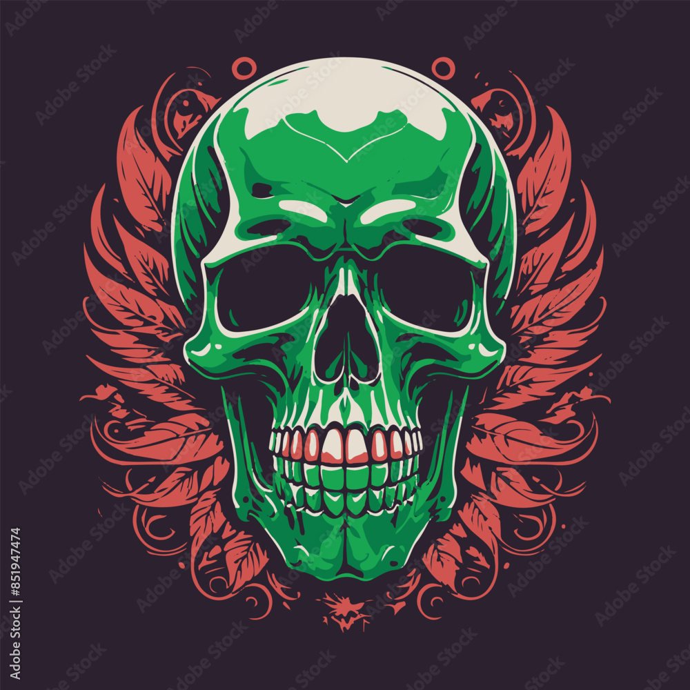 Fototapeta premium Skull Head Vector T-shirts Design 