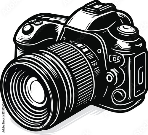 digital photo camera isolated
