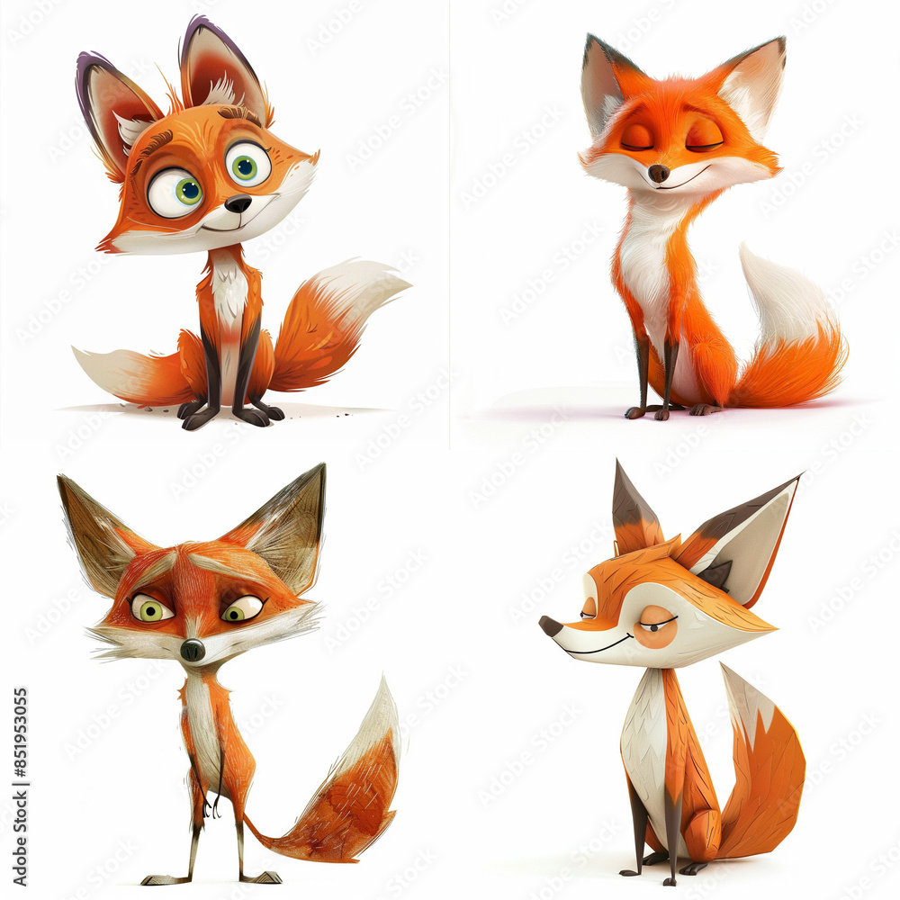 red fox cartoon red fox cartoon
