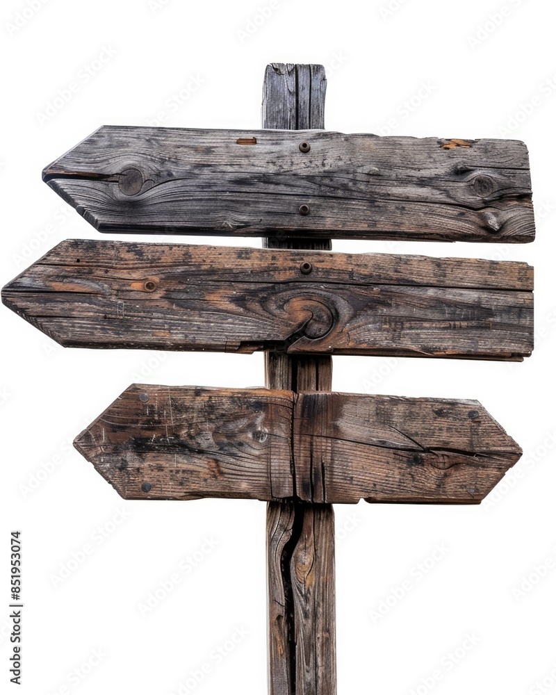Sign Post. Wooden Arrow Road Signpost Isolated on Background Sign Post. Wooden Arrow Road Signpost Isolated on Background