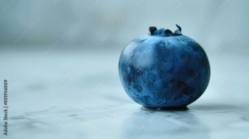 Blueberry rests on a white table Blueberry rests on a white table