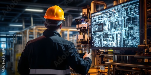 Skills Required for SCADA Engineers Programming Languages and Data Analysis. Concept SCADA Systems, Programming Languages, Data Analysis, System Integration, Industrial Automation photo