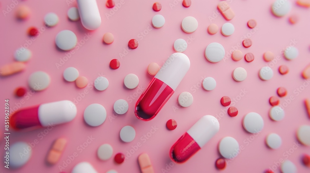 Pharmaceutical medication with copy space for medical concepts Pharmaceutical medication with copy space for medical concepts