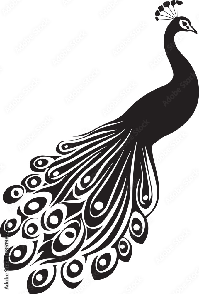 Fototapeta premium peacock silhouette