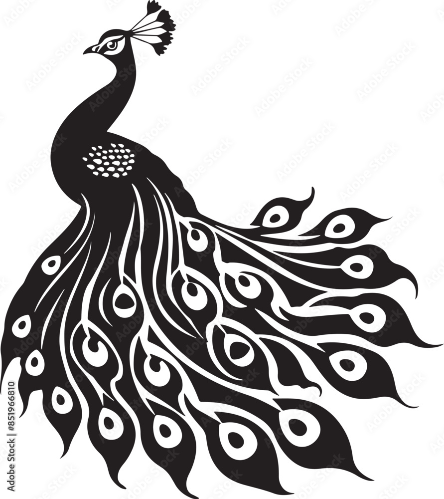 Fototapeta premium peacock silhouette