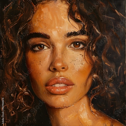 painting of a woman with a red lipstick , expressive beautiful painting, beautiful art uhd 4 k, digital painting art, art of alessandro pautasso, digital art painting, beautiful digital artwork, detai