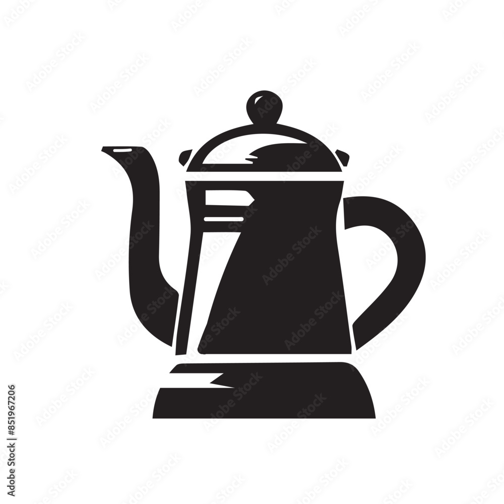 Fototapeta premium Kettle element icon.silhouette style icon vector illustration design.