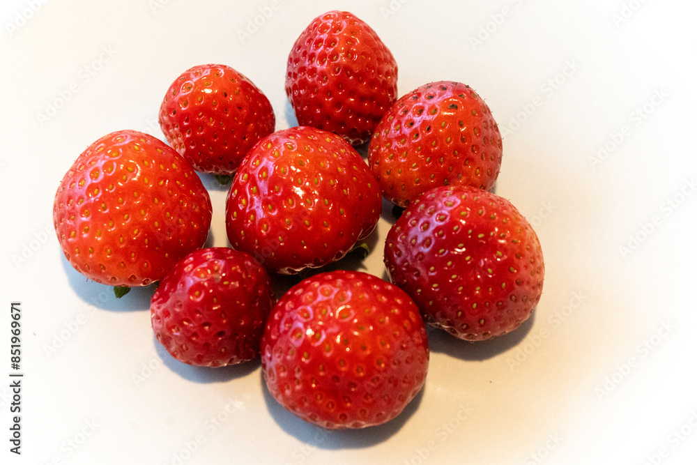 strawberries on white background strawberries on white background