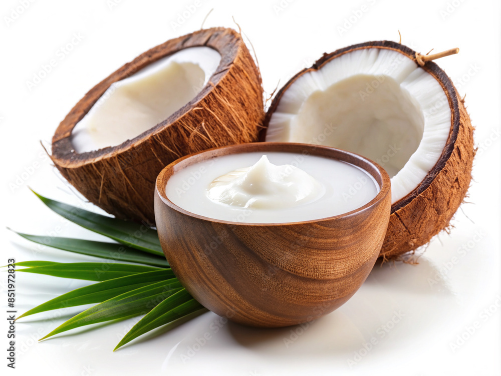 Coconut milk in a bowl
Coconut milk in a bowl