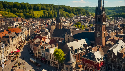 Beautiful town Mons Belgium