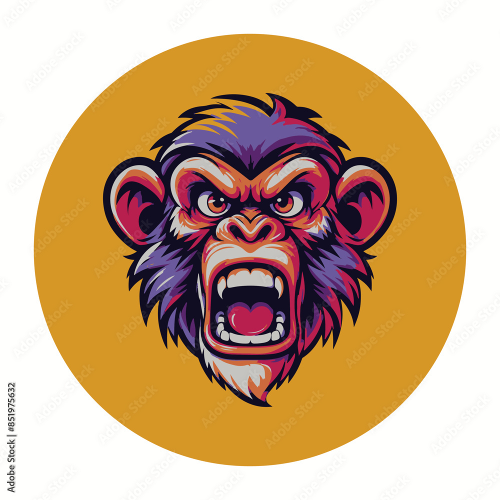 Monkey head vector t-shirts design Monkey head vector t-shirts design